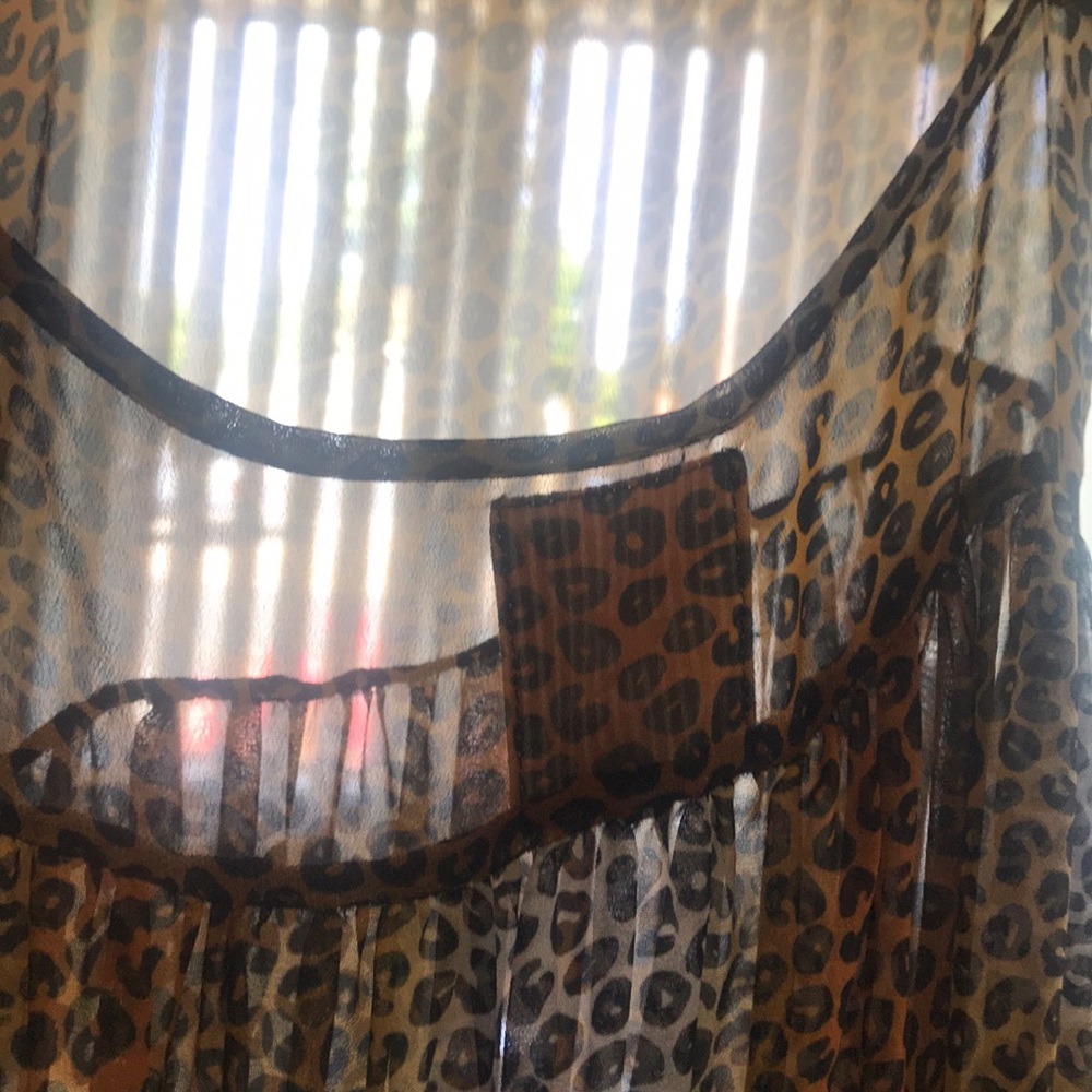 Leopard maxi tiered tank dress *its sheer* - Picture 5 of 5